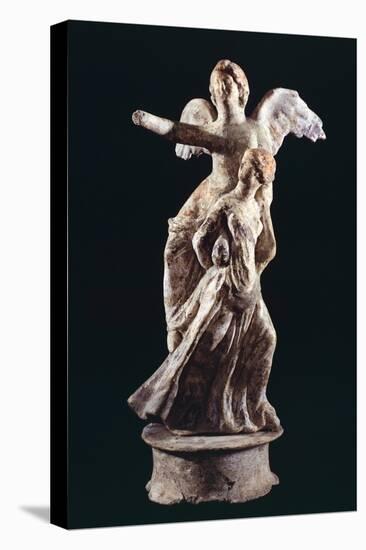 Terracotta Tanagrina Statue, from Centuripe, Sicily, Italy-null-Stretched Canvas