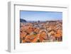 Terracotta tile rooftop view of Dubrovnik Old Town, UNESCO World Heritage Site, Dubrovnik, Dalmatia-Neale Clark-Framed Photographic Print