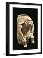 Terracotta Vessel with Human Figure in Relief from Jama-Coaque, 1st-2nd Century B.C.-null-Framed Giclee Print