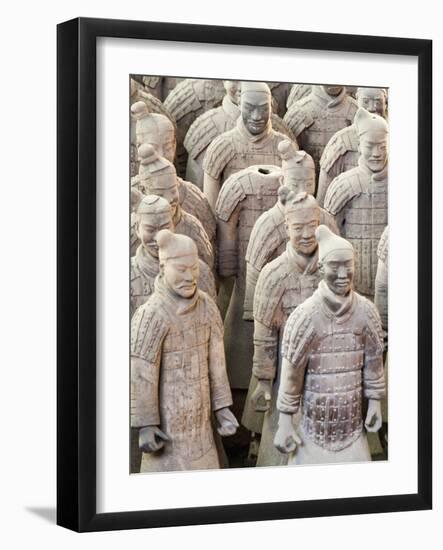 Terracotta Warrior Figures in the Tomb of Emperor Qinshihuang, Xi'An, Shaanxi Province, China-Billy Hustace-Framed Photographic Print