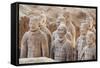 Terracotta Warrior Figures in the Tomb of Emperor Qinshihuang, Xi'An, Shaanxi Province, China-Billy Hustace-Framed Stretched Canvas