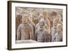 Terracotta Warrior Figures in the Tomb of Emperor Qinshihuang, Xi'An, Shaanxi Province, China-Billy Hustace-Framed Photographic Print