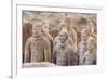 Terracotta Warrior Figures in the Tomb of Emperor Qinshihuang, Xi'An, Shaanxi Province, China-Billy Hustace-Framed Photographic Print