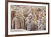 Terracotta Warrior Figures in the Tomb of Emperor Qinshihuang, Xi'An, Shaanxi Province, China-Billy Hustace-Framed Photographic Print