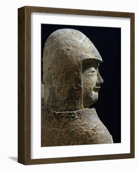 Terracotta Warrior Statue, China, Detail, Late Han Era, 3rd Century-null-Framed Giclee Print