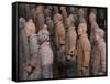 Terracotta Warrior Statues at Xian, China-Keren Su-Framed Stretched Canvas