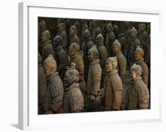 Terracotta Warrior Statues in Qin Shi Huangdi Tomb-Danny Lehman-Framed Photographic Print
