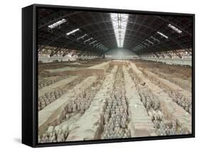 Terracotta Warriors Army, Pit Number 1, Xian, Shaanxi, China, Asia-Neale Clark-Framed Stretched Canvas
