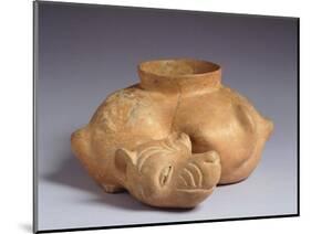 Terracotta Zoomorphic Vase, Artifact Originating from Teotihuacan-null-Mounted Giclee Print