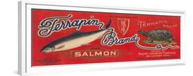 Terrapin Salmon Can Label - Bellingham, WA-Lantern Press-Framed Premium Giclee Print