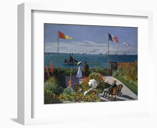 Terrasse À Sainte-Adresse, 1866-1867-Claude Monet-Framed Giclee Print