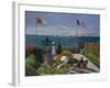 Terrasse À Sainte-Adresse, 1866-1867-Claude Monet-Framed Giclee Print