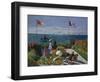 Terrasse À Sainte-Adresse, 1866-1867-Claude Monet-Framed Premium Giclee Print