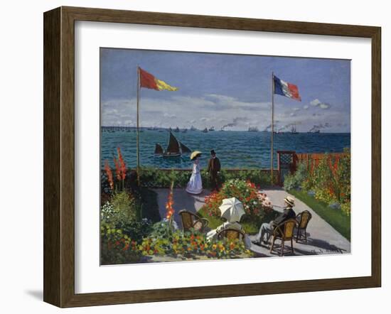 Terrasse À Sainte-Adresse, 1866-1867-Claude Monet-Framed Giclee Print