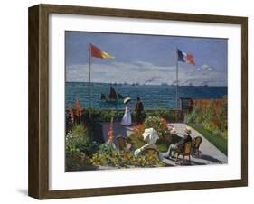 Terrasse À Sainte-Adresse, 1866-1867-Claude Monet-Framed Giclee Print