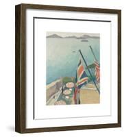 Terrasse aux Drapeaux, Hôtel de la Réserve-Albert Marquet-Framed Premium Giclee Print