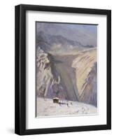 Terrasse - Morning - Val d'Isere-Bob Brown-Framed Giclee Print