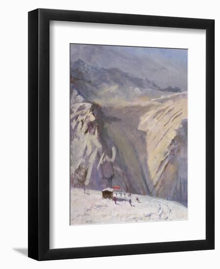 Terrasse - Morning - Val d'Isere-Bob Brown-Framed Giclee Print