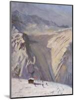 Terrasse - Morning - Val d'Isere-Bob Brown-Mounted Giclee Print