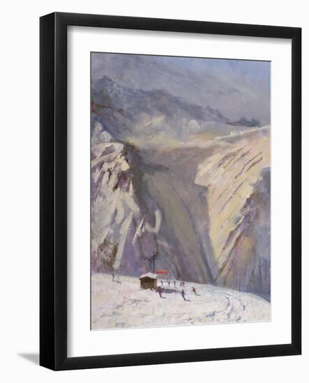 Terrasse - Morning - Val d'Isere-Bob Brown-Framed Giclee Print