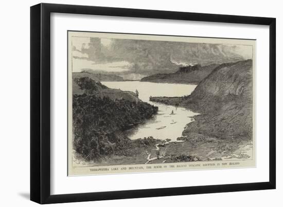 Terrawerra Lake and Mountain, the Scene of the Recent Volcanic Eruption in New Zealand-null-Framed Giclee Print
