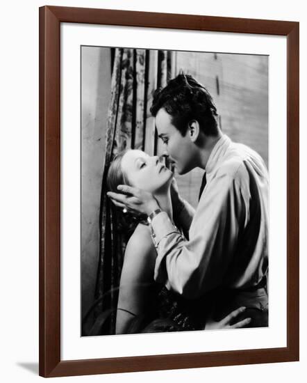 Terre by Volupte WILD ORCHIDS by Sidney Franklin with Greta Garbo and Nils Asther, 1929 (b/w photo)-null-Framed Photo