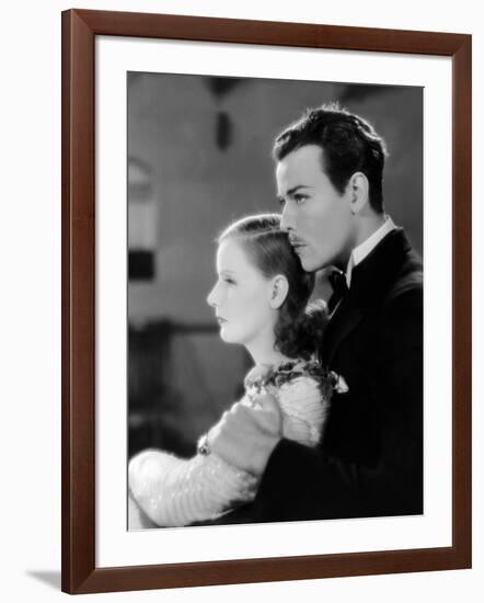 Terre by Volupte WILD ORCHIDS by Sidney Franklin with Greta Garbo and Nils Asther, 1929 (b/w photo)-null-Framed Photo