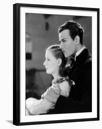 Terre by Volupte WILD ORCHIDS by Sidney Franklin with Greta Garbo and Nils Asther, 1929 (b/w photo)-null-Framed Photo