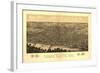 Terre Haute, Indiana - Panoramic Map-Lantern Press-Framed Art Print