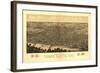 Terre Haute, Indiana - Panoramic Map-Lantern Press-Framed Art Print