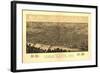 Terre Haute, Indiana - Panoramic Map-Lantern Press-Framed Art Print