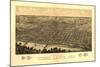 Terre Haute, Indiana - Panoramic Map-Lantern Press-Mounted Art Print