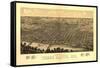 Terre Haute, Indiana - Panoramic Map-Lantern Press-Framed Stretched Canvas