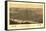 Terre Haute, Indiana - Panoramic Map-Lantern Press-Framed Stretched Canvas