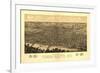 Terre Haute, Indiana - Panoramic Map-Lantern Press-Framed Art Print