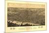 Terre Haute, Indiana - Panoramic Map-Lantern Press-Mounted Art Print