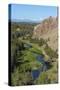 Terrebonne, Oregon, USA. Smith Rock State Park, Crooked River-Jolly Sienda-Stretched Canvas