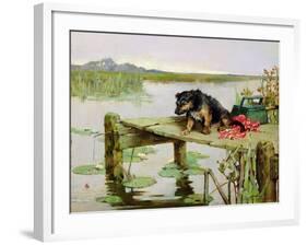 Terrier - Fishing, C.1890-Philip Eustace Stretton-Framed Giclee Print