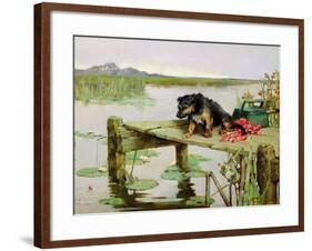 Terrier - Fishing, C.1890-Philip Eustace Stretton-Framed Giclee Print