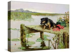 Terrier - Fishing, C.1890-Philip Eustace Stretton-Stretched Canvas