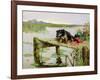 Terrier - Fishing, C.1890-Philip Eustace Stretton-Framed Giclee Print