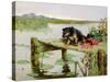 Terrier - Fishing, C.1890-Philip Eustace Stretton-Stretched Canvas