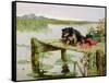 Terrier - Fishing, C.1890-Philip Eustace Stretton-Framed Stretched Canvas