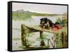 Terrier - Fishing, C.1890-Philip Eustace Stretton-Framed Stretched Canvas