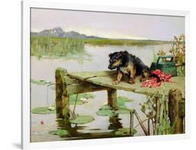 Terrier - Fishing, C.1890-Philip Eustace Stretton-Framed Giclee Print