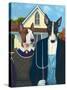 Terrier Gothic-Paula Zimmermann-Stretched Canvas