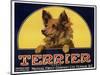 Terrier Label-null-Mounted Giclee Print