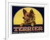 Terrier Label-null-Framed Giclee Print