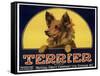 Terrier Label-null-Framed Stretched Canvas