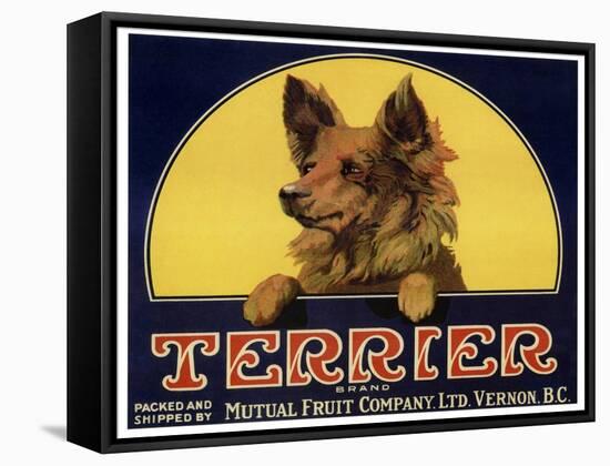 Terrier Label-null-Framed Stretched Canvas